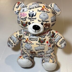 Patterned Stuffed Bear Toy Washington DC